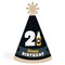 Big Dot of Happiness Cheers and Beers to 21 Years - Cone Happy Birthday Party Hats for Adults - Set of 8 (Standard Size)